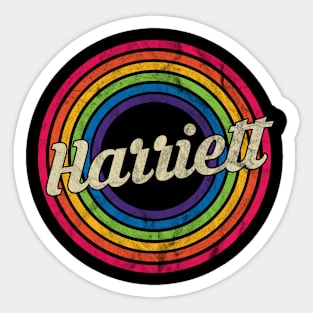 Harriett - Retro Rainbow Faded-Style Sticker